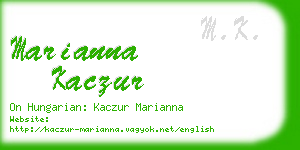 marianna kaczur business card